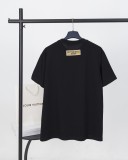 高品質  ルイヴィトン コピー LVビーズ刺繍アルファベット半袖Tシャツ