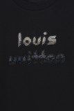 高品質  ルイヴィトン コピー LVビーズ刺繍アルファベット半袖Tシャツ