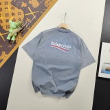 一目惚れ♪ バレンシアガ n級品 の2025 SSコーラウェーブプリント引き裂き洗い水を旧半袖Tシャツ2色