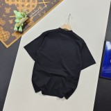 高品質 バレンシアガ 偽物通販 の2025 SS胸にイニシャルの新ロゴ刺繍半袖Tシャツ