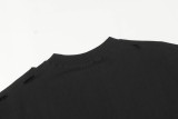入手困難 バレンシアガ 偽物通販 赤色テープ割破工芸半袖Tシャツ男女同型ゆとりバージョン