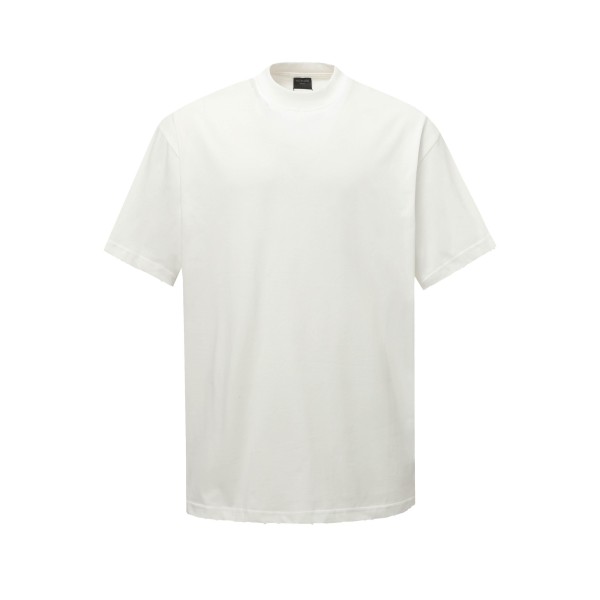 超話題! バレンシアガ 激安通販 赤色テープ割破工芸半袖Tシャツ男女同型ゆとりバージョン