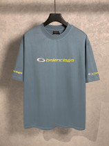 追跡付 バレンシアガ コピー ロゴアルファベット刺繍ラウンドネック半袖Tシャツ