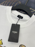 累積売上総額第１位！フェンディ 偽物通販 2025SSのプリントアルファベットロゴラウンドネック半袖Tシャツ2色
