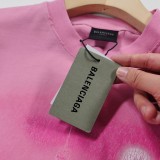 ★超人気 バレンシアガ 激安通販 のエッフェル塔インクジェットグラデーションカラー半袖Tシャツ2色