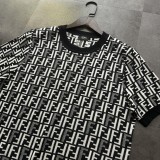 使い勝手良し フェンディ 激安偽物 のジャカードシルクセーター半袖Tシャツ