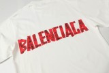 超話題! バレンシアガ 激安通販 赤色テープ割破工芸半袖Tシャツ男女同型ゆとりバージョン