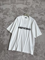 超奇跡の入荷☆ バレンシアガ n級品 アルファベットロゴプリントラウンドネック半袖Tシャツ