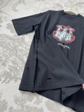 超話題! バレンシアガ コピー SS 25パリ城のゆったりカジュアルTシャツカップルモデル-