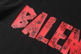 入手困難 バレンシアガ 偽物通販 赤色テープ割破工芸半袖Tシャツ男女同型ゆとりバージョン