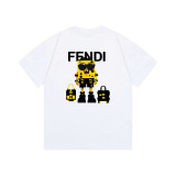 一目惚れ♪ フェンディ 偽物通販  のカートゥーンプリント綿100枚トレンド半袖Tシャツ