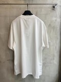 追跡付 バレンシアガ コピー 25 SS新型夏服の定番麦の穂のダブルB刺繍のシンプルな半袖Tシャツ