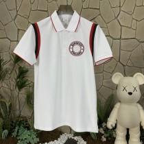 一目惚れ♪ バーバリー 激安通販 Burberryボーバリーアルファベットモザイクストライプストレートカジュアル半袖ポロシャツ