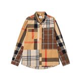 入手困難 バーバリー コピー Burberryチェック柄キルティングカップル用カジュアル長袖シャツ