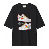 一目惚れ♪ グッチ 激安通販 シューズロゴプリント半袖Tシャツ