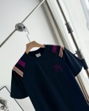 超奇跡の入荷☆ バーバリー n級品 Burberryパッチワークネックバイカラーリボン刺繍半袖Tシャツ2色