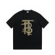 追跡付 バーバリー n級品 BurberryのTbアルファベットプリントオールインワントレンド半袖Tシャツ