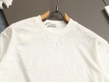 新作 バーバリー コピー アルファベット刺繍二重袖背格子貼布の精巧で美しい重工芸Tシャツ