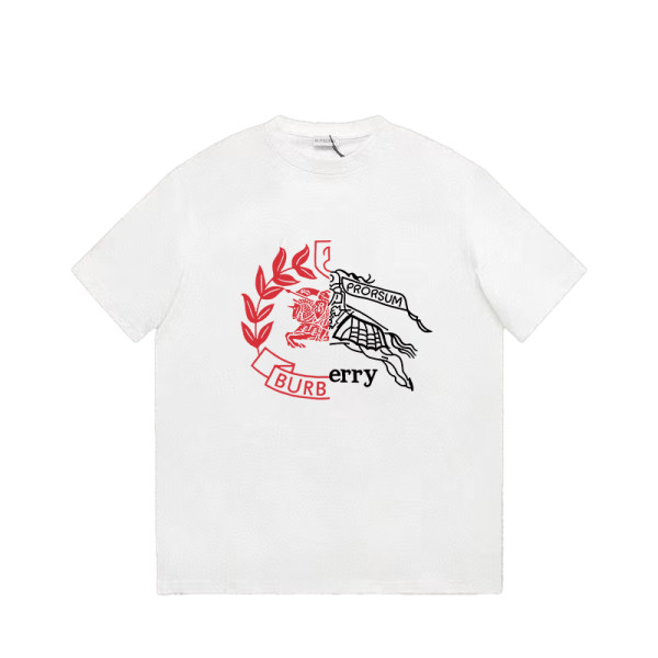 【話題商品！】バーバリー スーパーコピー Burberryの軍馬柄プリント百合トレンド半袖Tシャツ