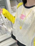 入手困難 シャネル n級品 金儲け黄色衝突色日焼け止め長袖