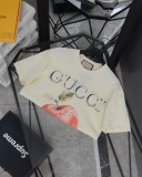 【限定】 グッチ 偽物通販 アルファベットロゴアップルプリントクルーネック半袖Tシャツ