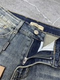 高品質  バーバリー コピー Burberryカスタムアルファベットレザーカジュアルデニムパンツ