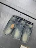 高品質  バーバリー コピー Burberryカスタムアルファベットレザーカジュアルデニムパンツ