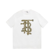 新作 バーバリー 激安偽物 BurberryのTbアルファベットプリントオールインワントレンド半袖Tシャツ