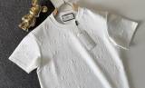 大人気 グッチ コピーおすすめ Gucci X アディ連名の3 D凹凸ダークボーダージャカードTシャツ