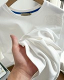追跡付 バーバリー コピー Burberry軍馬シート刺繍サマーラウンドネック半袖Tシャツ2色