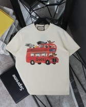 高品質 グッチ スーパーコピートロッコプリントクルーネック半袖Tシャツ