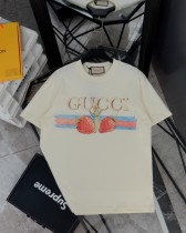 稀少 グッチ コピーおすすめ いちごうさぎプリントクルーネック半袖Tシャツ