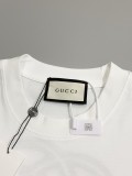 稀少 グッチ コピー Gucciの前後に刺繍された丸首半袖Tシャツ