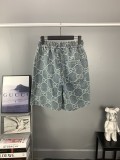 新作 グッチ コピーおすすめ GucciフルプリントジャカードダブルGデニムパンツ五分パンツ