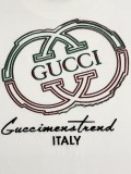 稀少 グッチ コピー Gucciの前後に刺繍された丸首半袖Tシャツ