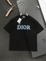入手困難 ディオール 激安偽物 のアルファベット刺繍パッチワーク植毛Ｔシャツ