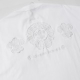 入手困難 クロムハーツ n級品 刺繍立体ロゴ水洗い旧丸首半袖Tシャツ