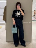 累積売上総額第１位！ロエベ スーパーコピー タコ刺繍半袖2色