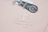★超人気 クロムハーツ 激安通販 布刺繍クロコハートクロス半袖