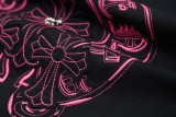 超話題! クロムハーツ コピーおすすめ 布刺繍クロコハートクロス半袖