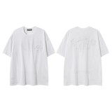 入手困難 クロムハーツ n級品 刺繍立体ロゴ水洗い旧丸首半袖Tシャツ