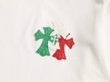 新作 クロムハーツ コピーおすすめ 十字架に皮を貼った半袖Tシャツ