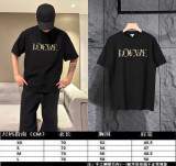 一目惚れ♪ ロエベ 激安偽物 アルファベットロゴフラワー重工刺繍オールインワン半袖Tシャツ