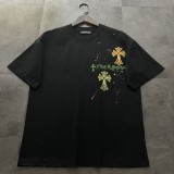 日本未入荷 クロムハーツ スーパーコピー ハンドペインティングプリント半袖Tシャツ