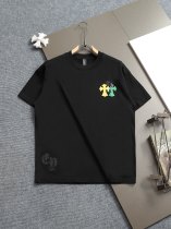使い勝手良し クロムハーツ 激安通販 十字架に皮を貼った半袖Tシャツ