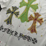 【限定】クロムハーツ コピー ハンドペインティングプリント半袖Tシャツ