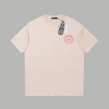 入手困難 クロムハーツ 激安偽物 布刺繍クロコハートクロス半袖