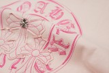 入手困難 クロムハーツ 激安偽物 布刺繍クロコハートクロス半袖