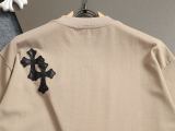 一目惚れ♪ クロムハーツ  スーパーコピー 十字架に皮を貼った半袖Tシャツ
