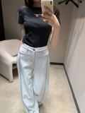 追跡付 プラダ 激安通販 縦縞トリコロールカウボーイパンツ